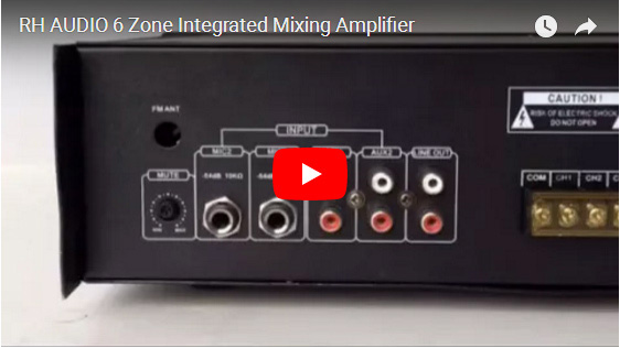 Amplificateur de mixage intégré RH AUDIO 6 zones