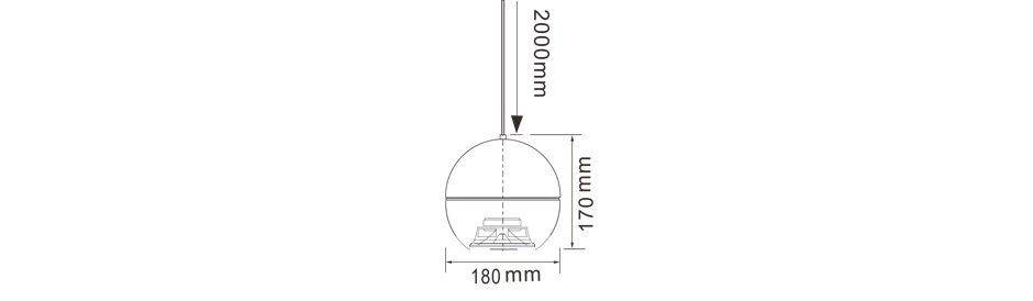 RH-AUDIO Hanging Spherical Speaker RH-SL18 Size